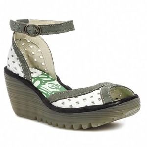 Fly London Ydel Sandal Wedge Size 38